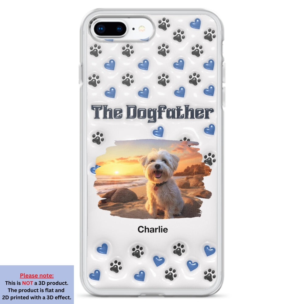 Handsome Dog Dad Personalized 3D Inflated Effect Custom Phone Case for Stylish Protection