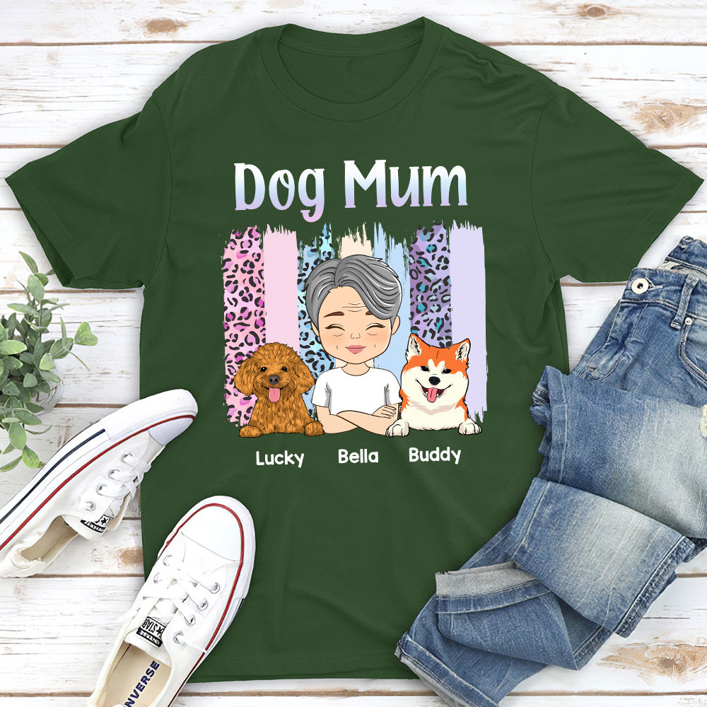 Dog Mom 4 - Stylish Personalized Custom Unisex 5.3 oz T-shirt