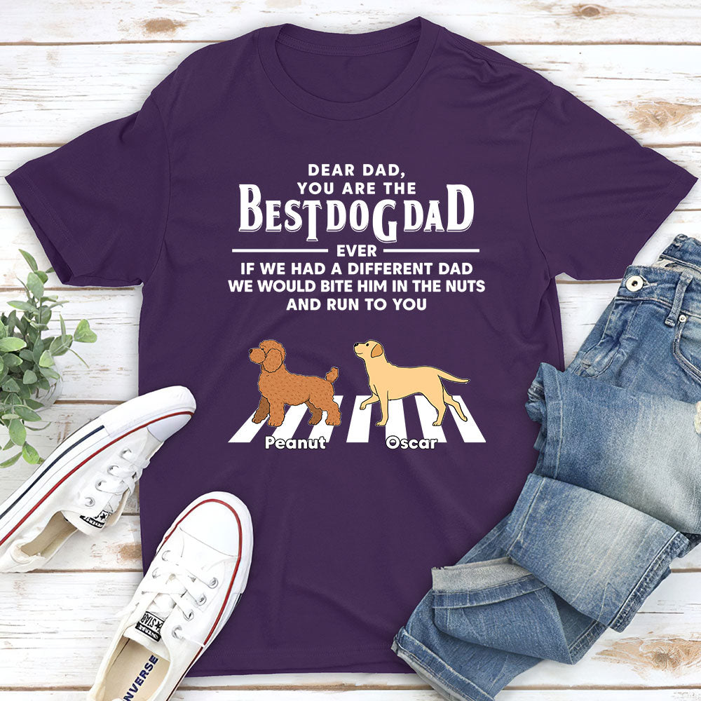Customizable Unisex Personalized T-shirt - Dogs Run To You (Up To 4 Dogs) for Pet Lovers