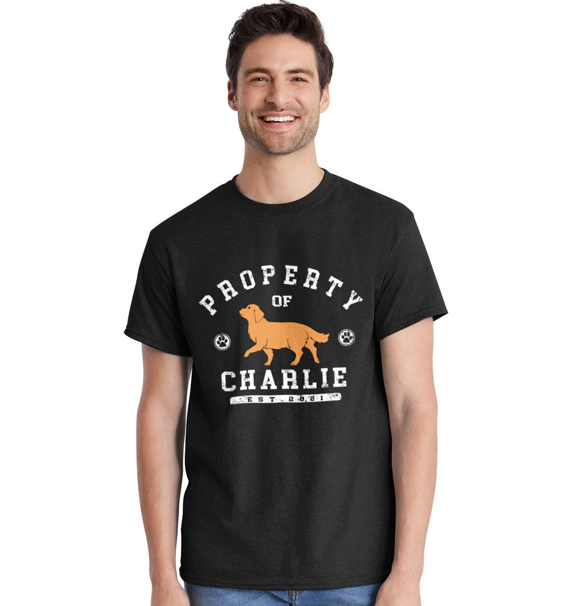 Dog Property - Personalized Custom Unisex 5.3 oz T-shirt for Pet Lovers