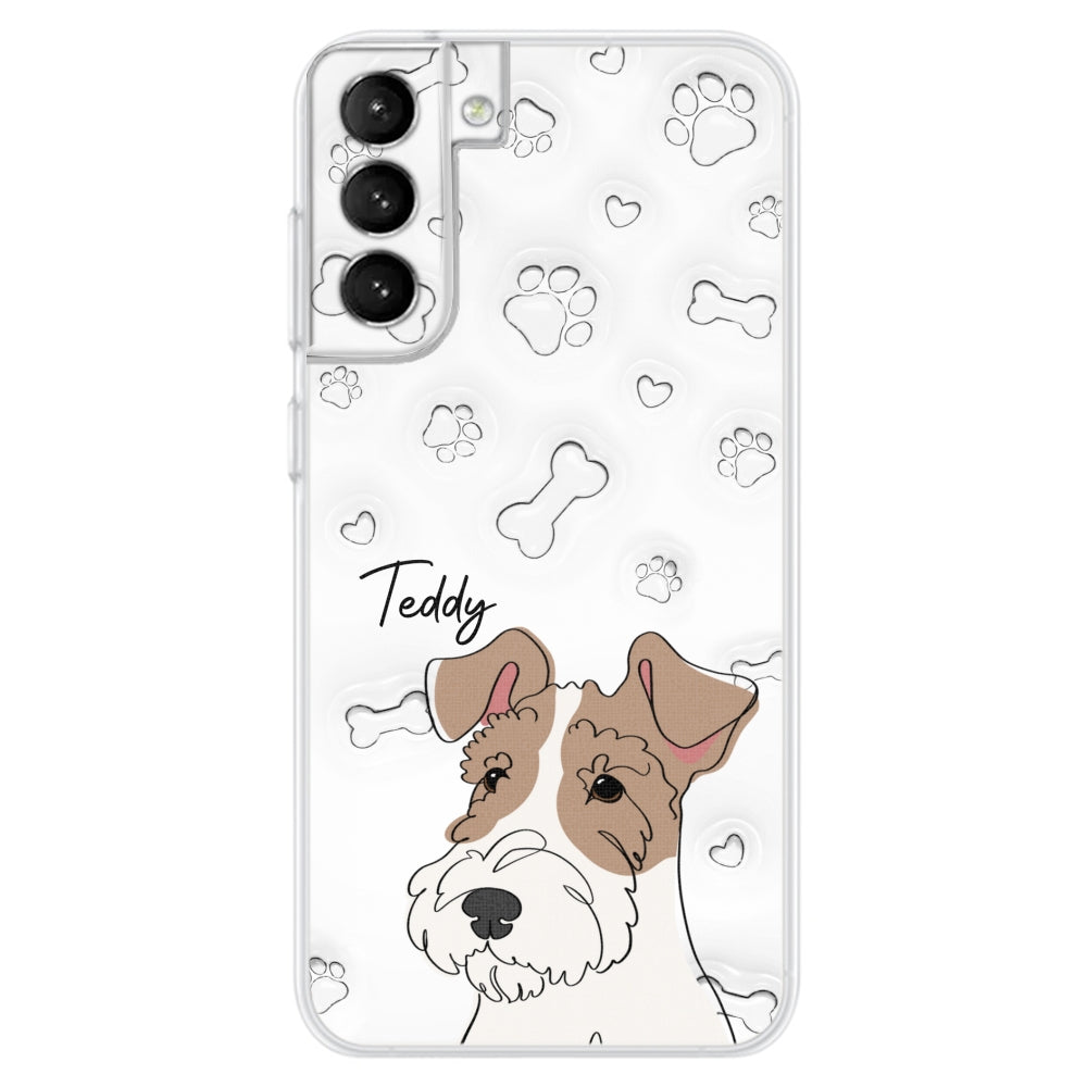 Dog Line - Exclusively Personalized Custom 3D Inflated Effect Phone Case for a Fashionable Look