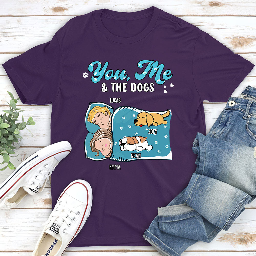 Unique Personalized Custom Unisex Sleepshirt - You, Me, And The Dogs