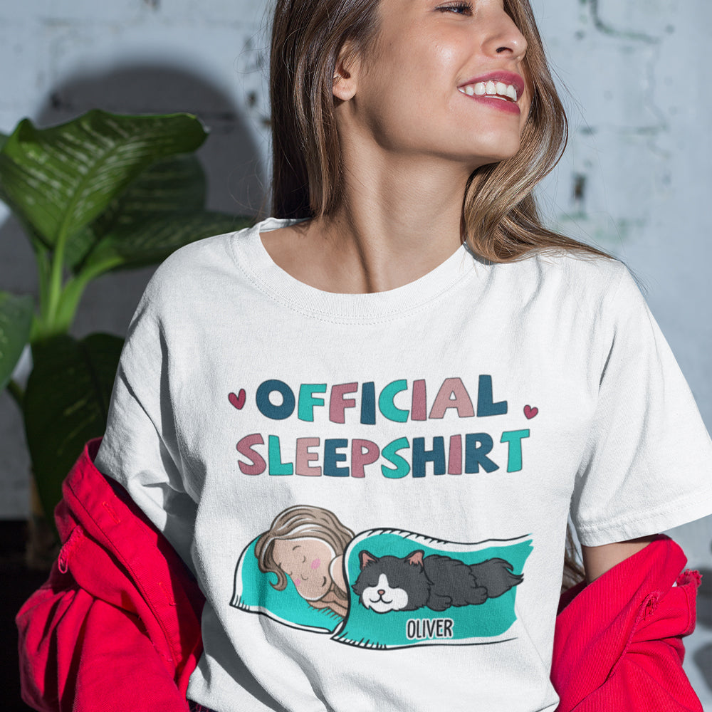 Cat Official Personalized Custom Premium Sleepshirt - Men's 4.2 oz Lightweight T-shirt
