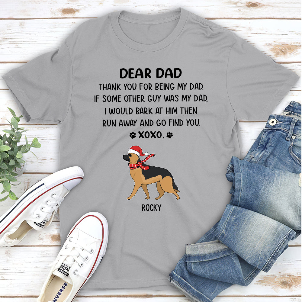 Dear Mom/Dad XoXo Christmas - Personalized Custom Unisex 5.3 oz T-shirt for Pet Lovers