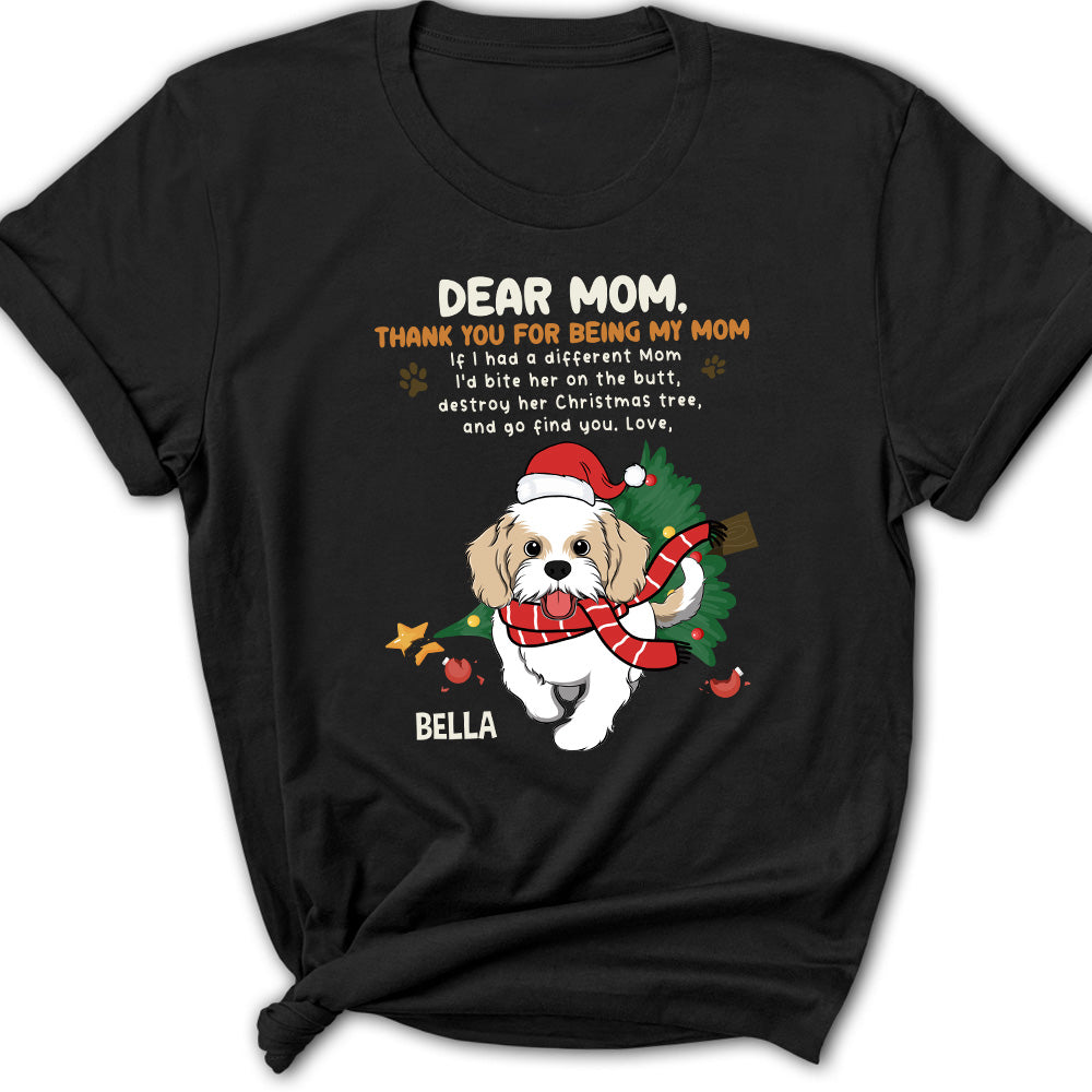 Thank You For Being My Dad Mom - Personalized Custom Women's Cotton Blend T-shirt for Pet Lovers