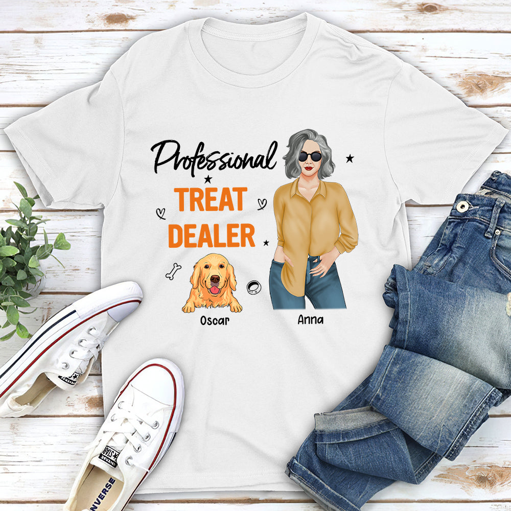 Dog Treat Dealer - Customizable Unisex 5.3 oz Personalized T-shirt for Pet Lovers