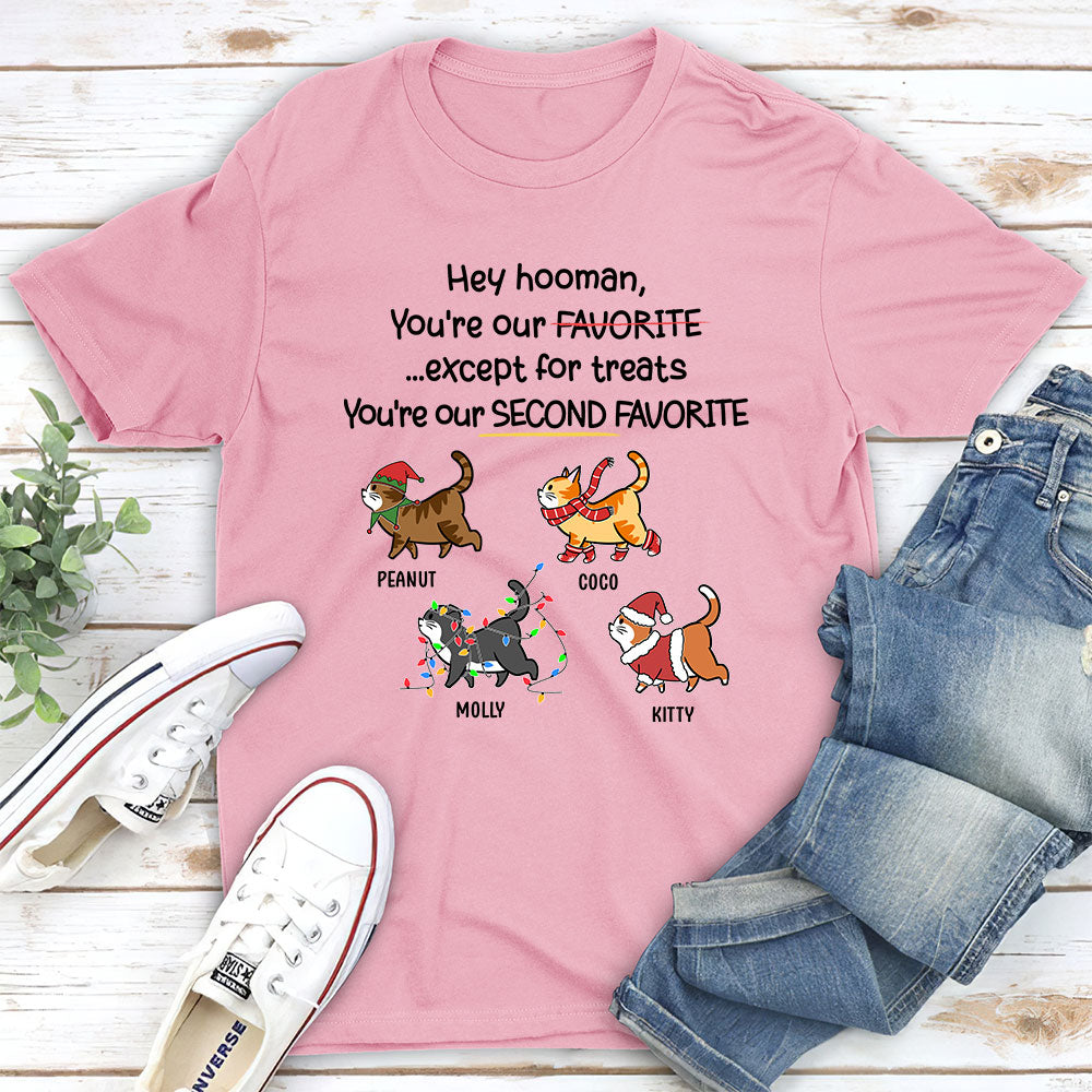 Cat Lovers' Second Favorite - Personalized Custom Unisex 5.3 oz T-shirt