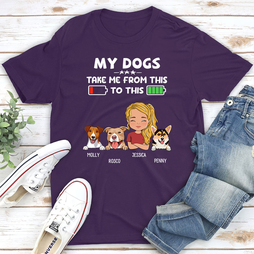 Personalized Custom Unisex Battery-themed T-shirt - Ideal Gift for Pet Lovers