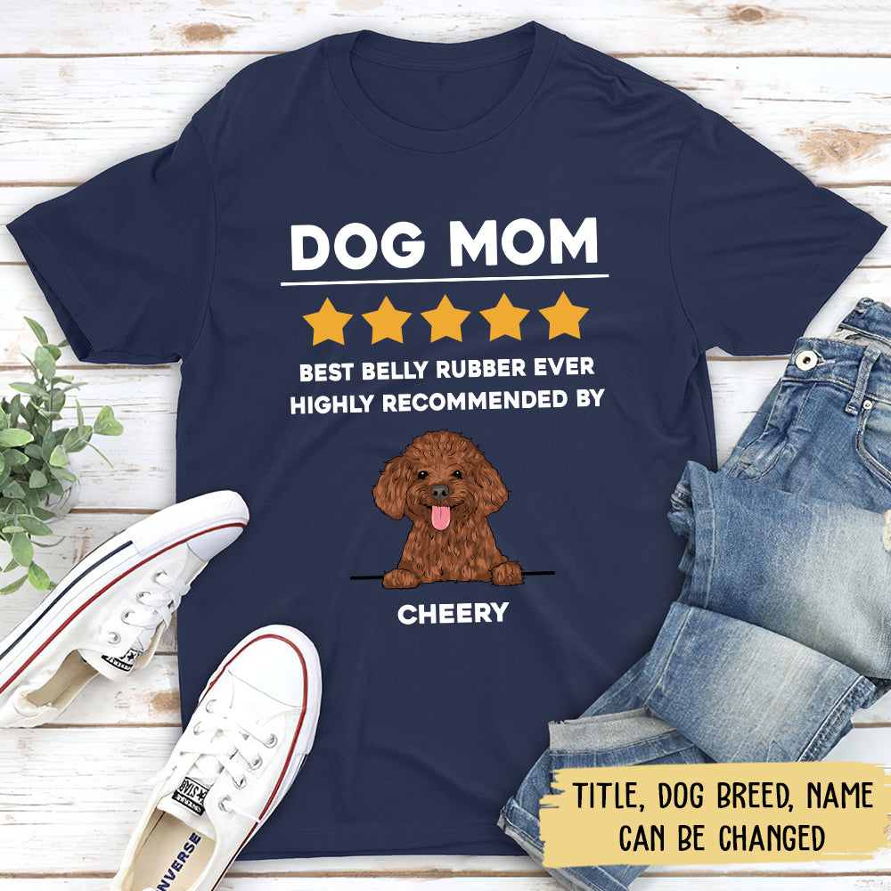 Review Personalized Custom Unisex Dog Mom/Dad T-shirt - 5.3 oz Heavy Cotton