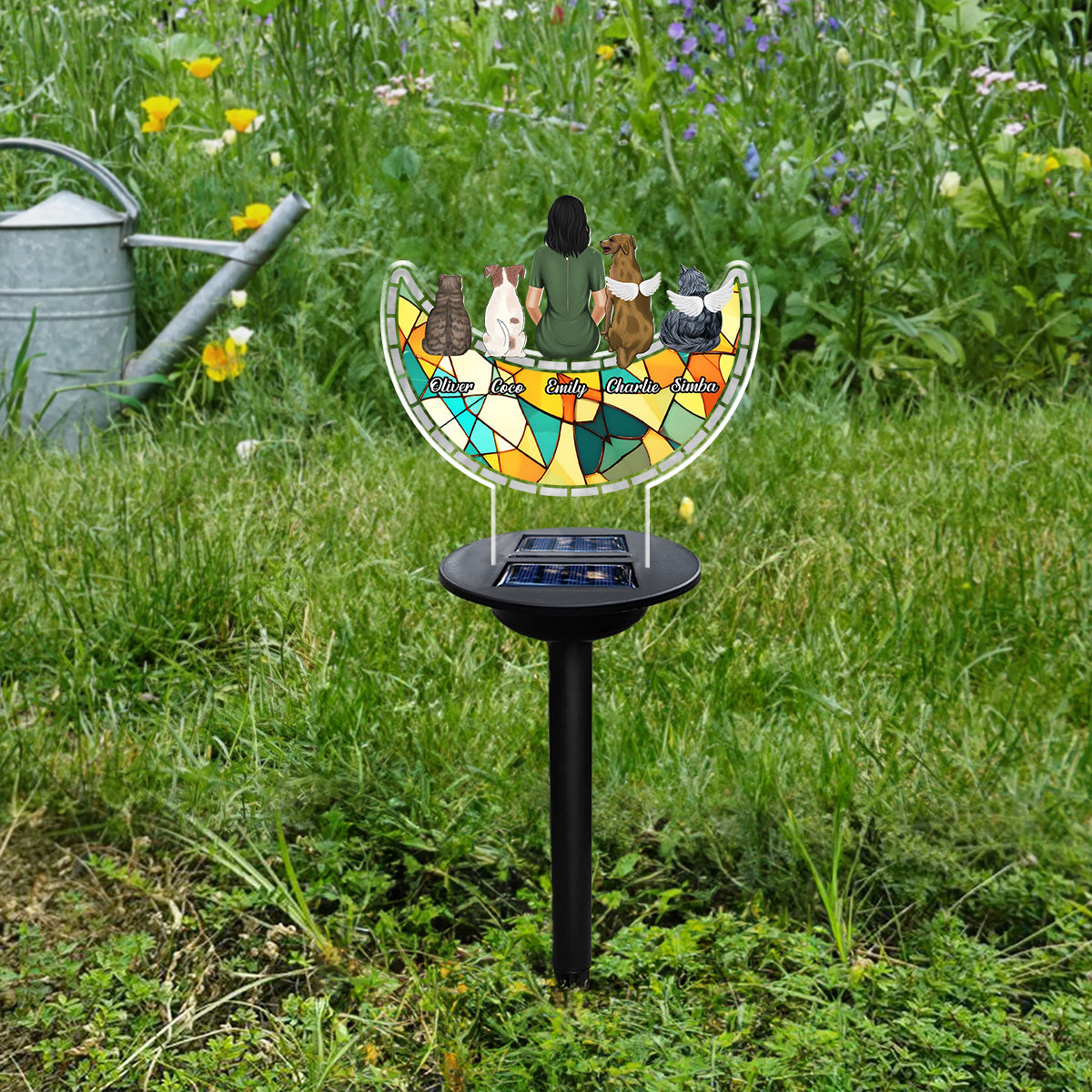 Always With You - Personalized Custom Solar Photo Light with Acrylic Ornament