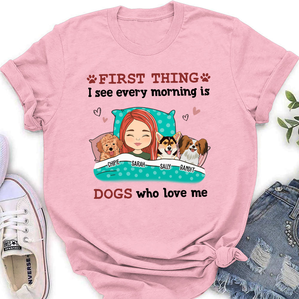 Every Morning - Exquisite Personalized Custom Women's T-shirt for Pet Lovers
