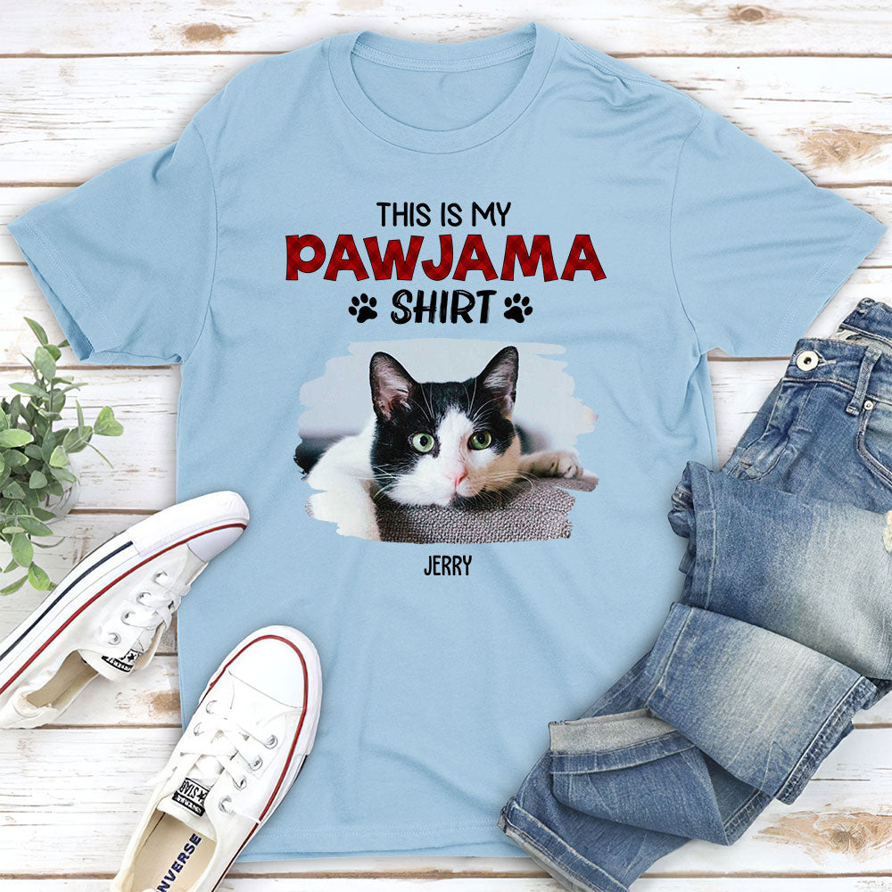 New Style Personalized Custom Unisex Cat Pawjama Photo T-Shirt