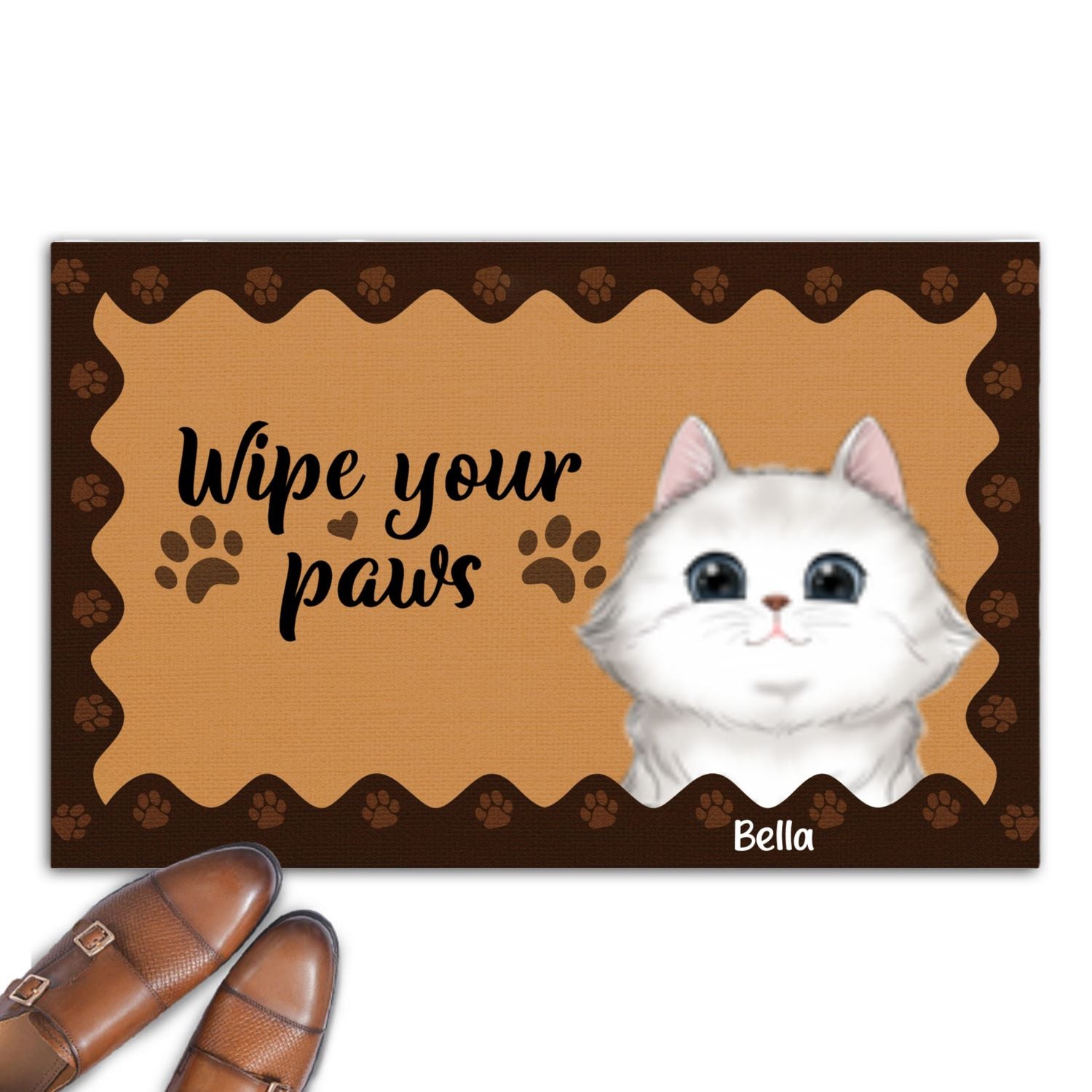Personalized Custom Pet Paw Wipe Doormat - Ideal for Cat and Dog Lovers