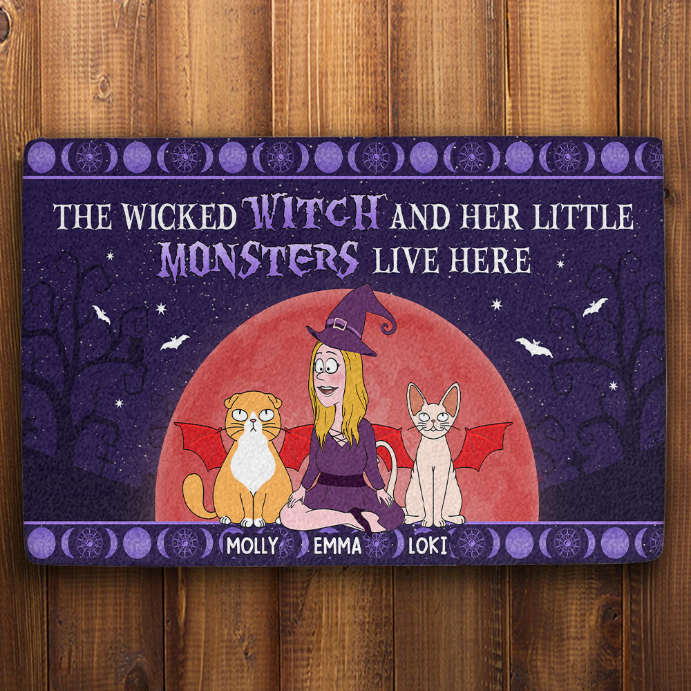 Unique Personalized Custom Doormat with Your Dog's Picture - Monster Live Here