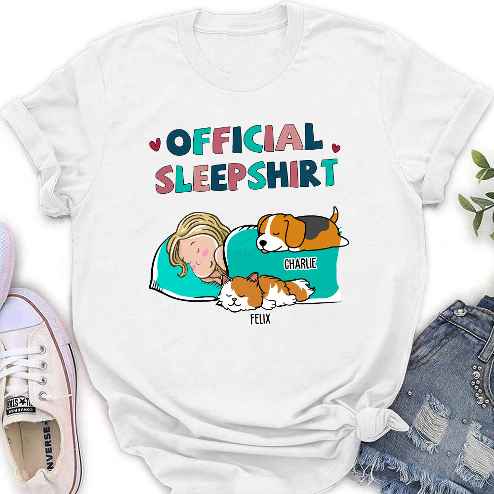 Personalized Custom Women's Sleeping Pet Sleepshirt - Ideal Gift for Pet Lovers