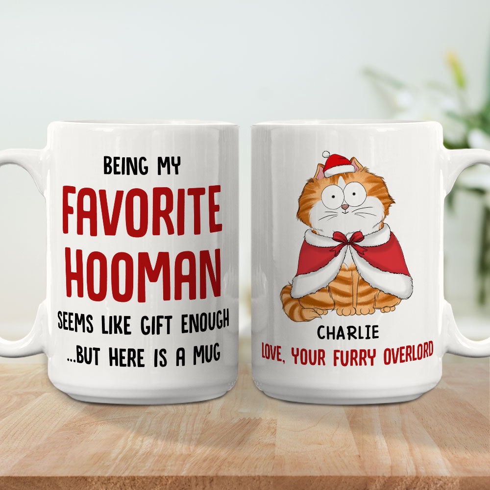 Being Favorite Hooman - Customizable Personalized Ceramic Coffee Mug for Pet Lovers