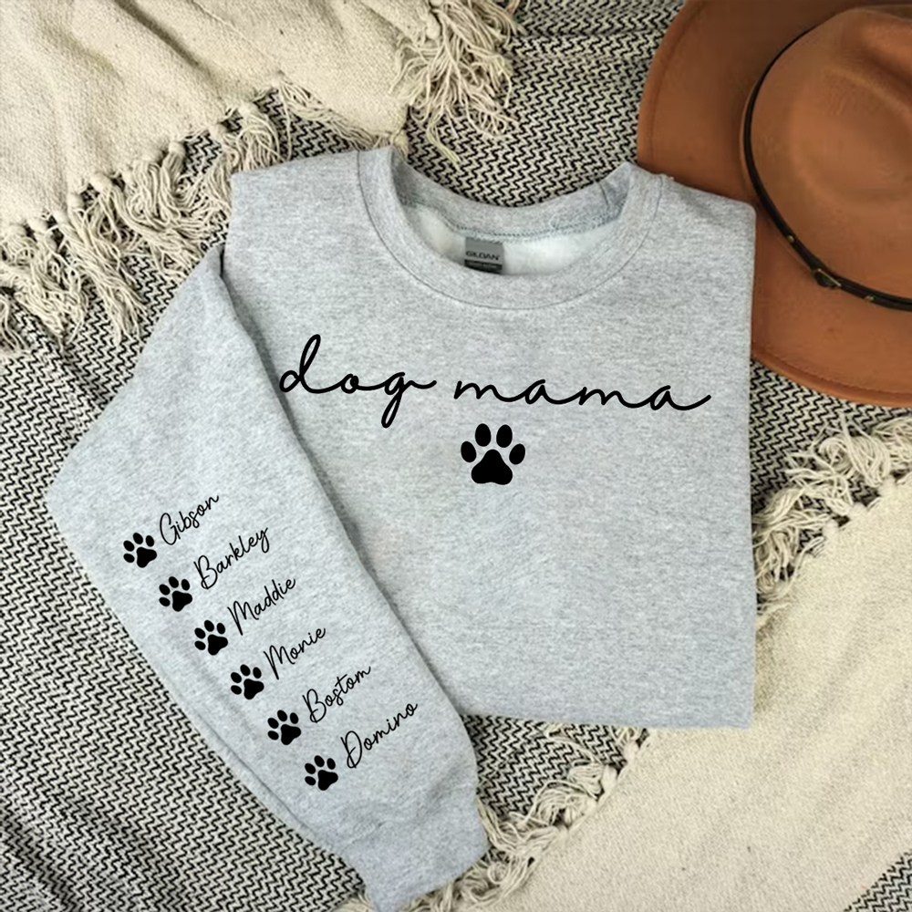 Dog Mama - Stylish Personalized Custom Long Sleeve Unisex T-shirt for Pet Lovers