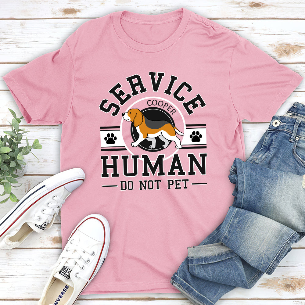 Service Human Logo - Personalized Custom Premium Men's 4.2 oz T-shirt for Pet Lovers