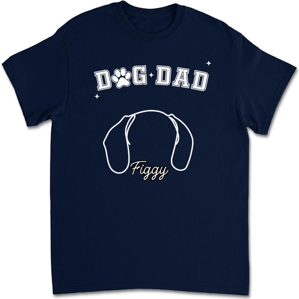 Dog Dad Mom Line - Personalized Custom Unisex 5.3 oz T-shirt for Pet Lovers