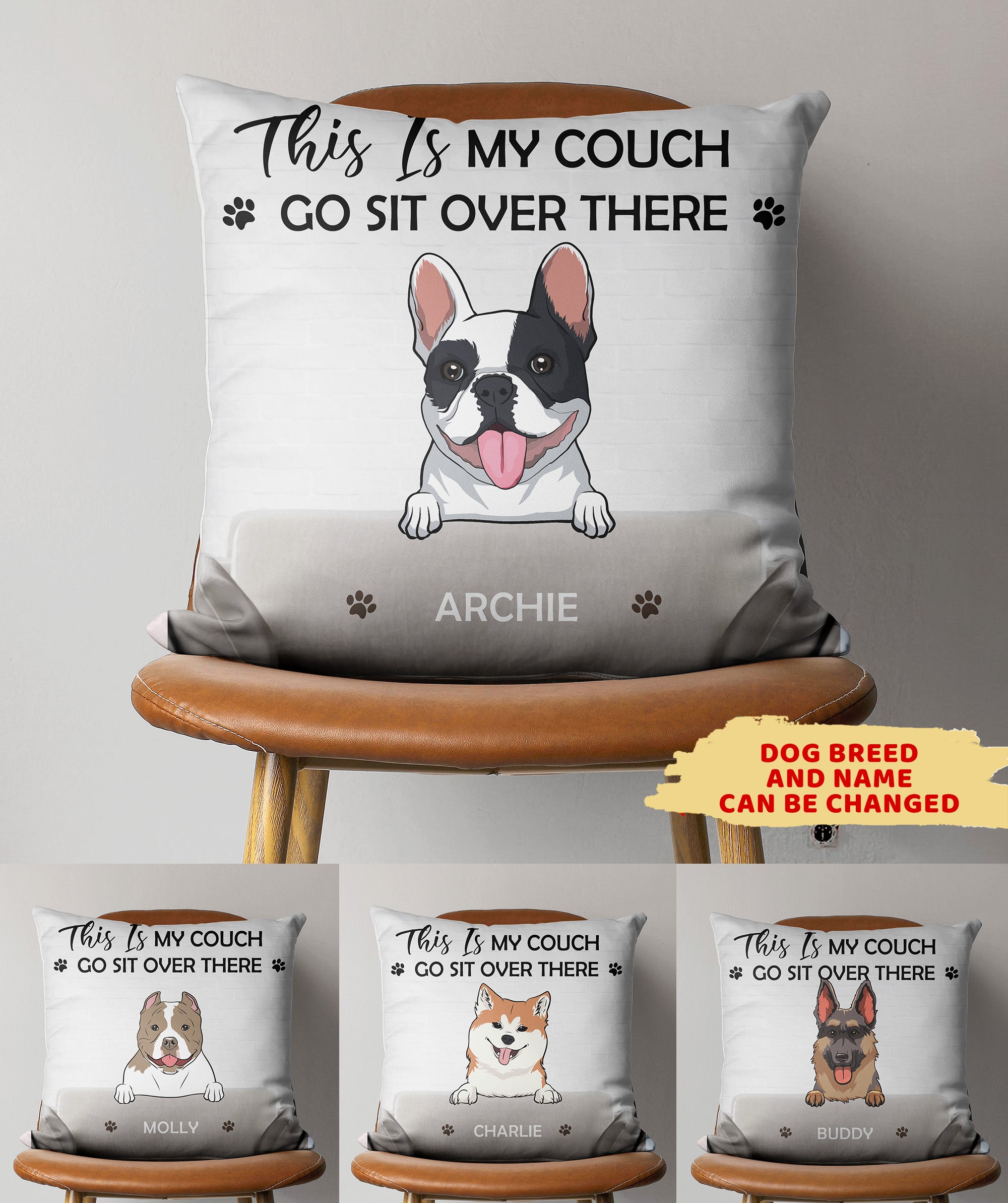 Personalized Custom Throw Pillow - This Is My Couch, 12' x 12' & 18' x 18' Sizes