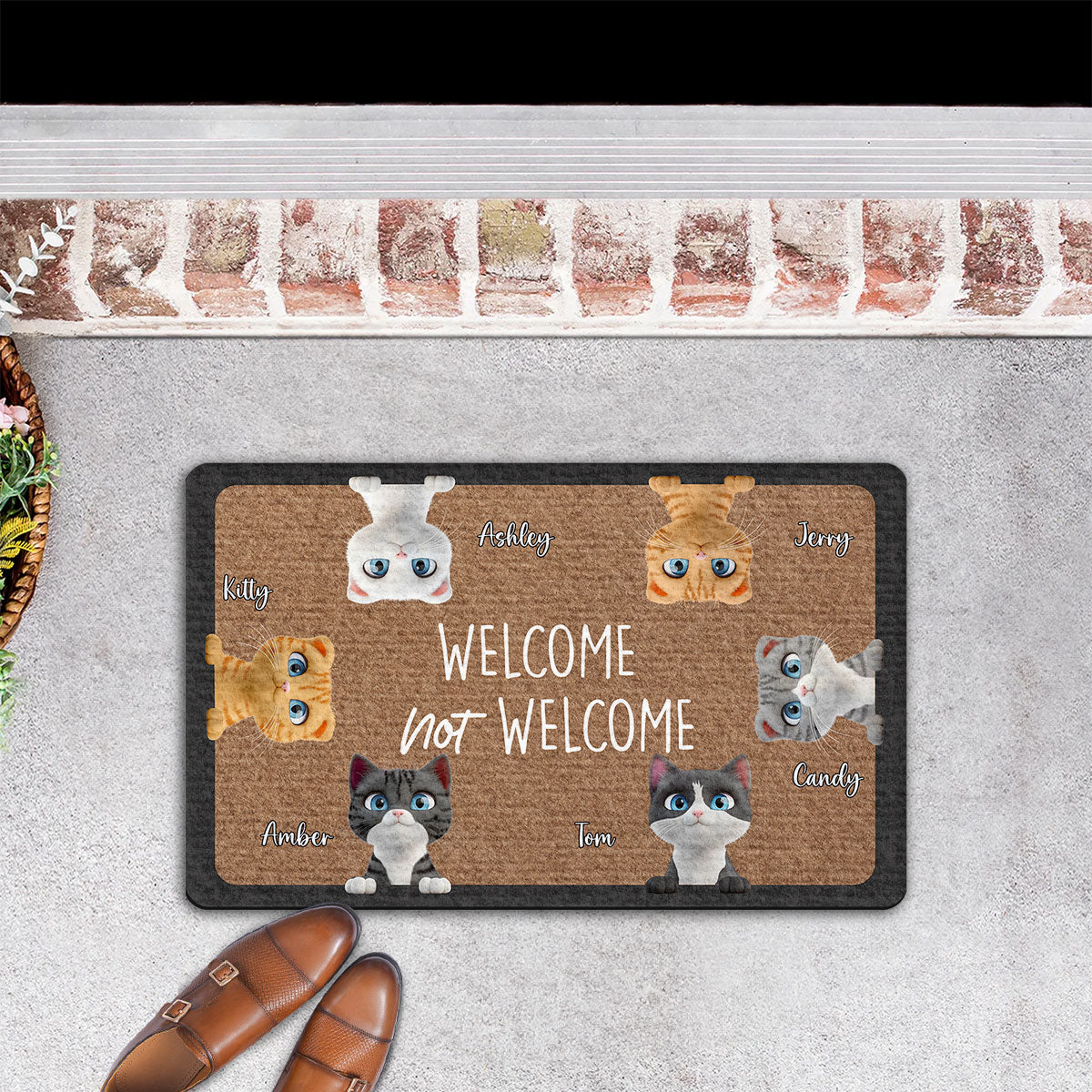 Personalized Custom Pet Doormat: Welcome or Not Welcome