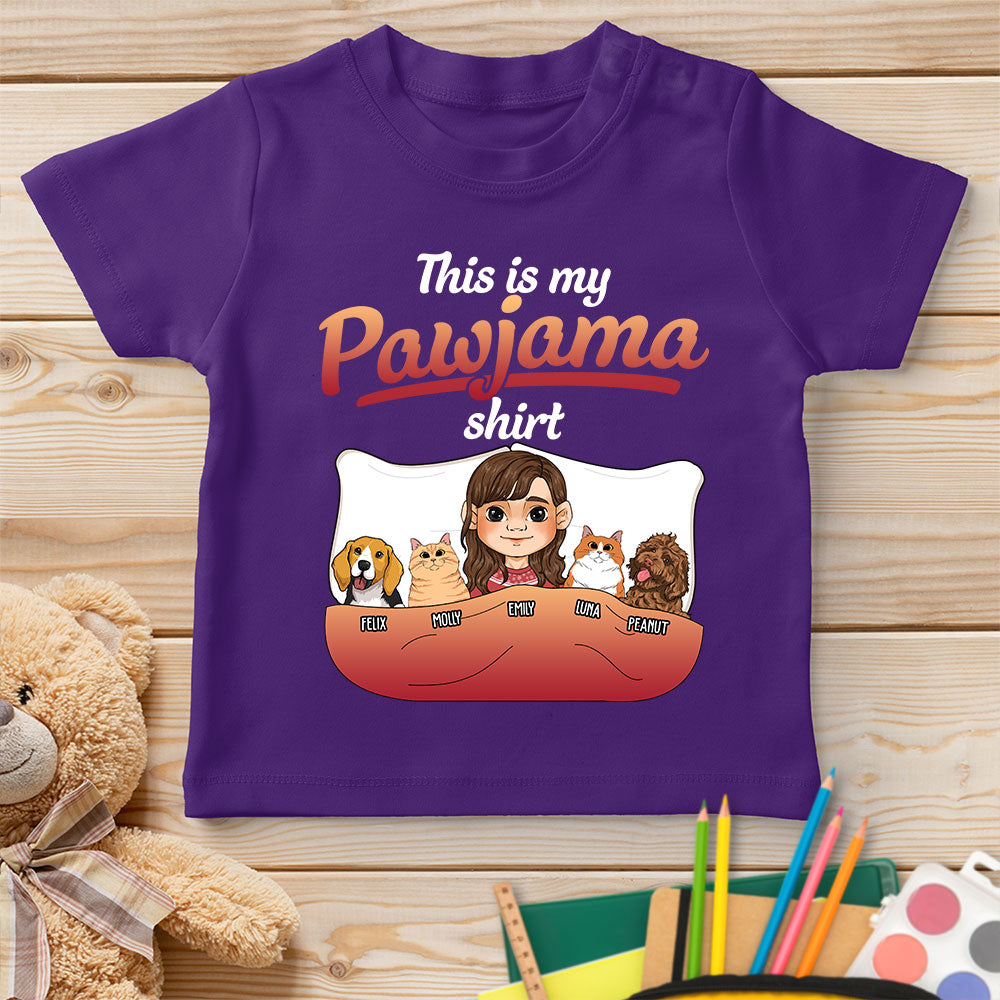 Personalized Custom Youth Pajama - Style T - shirt with Pet Design
