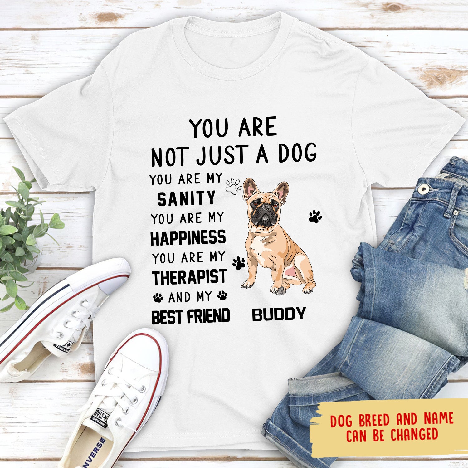 Unique Personalized Custom Unisex 'Not Just A Dog' T-shirt for Pet Lovers