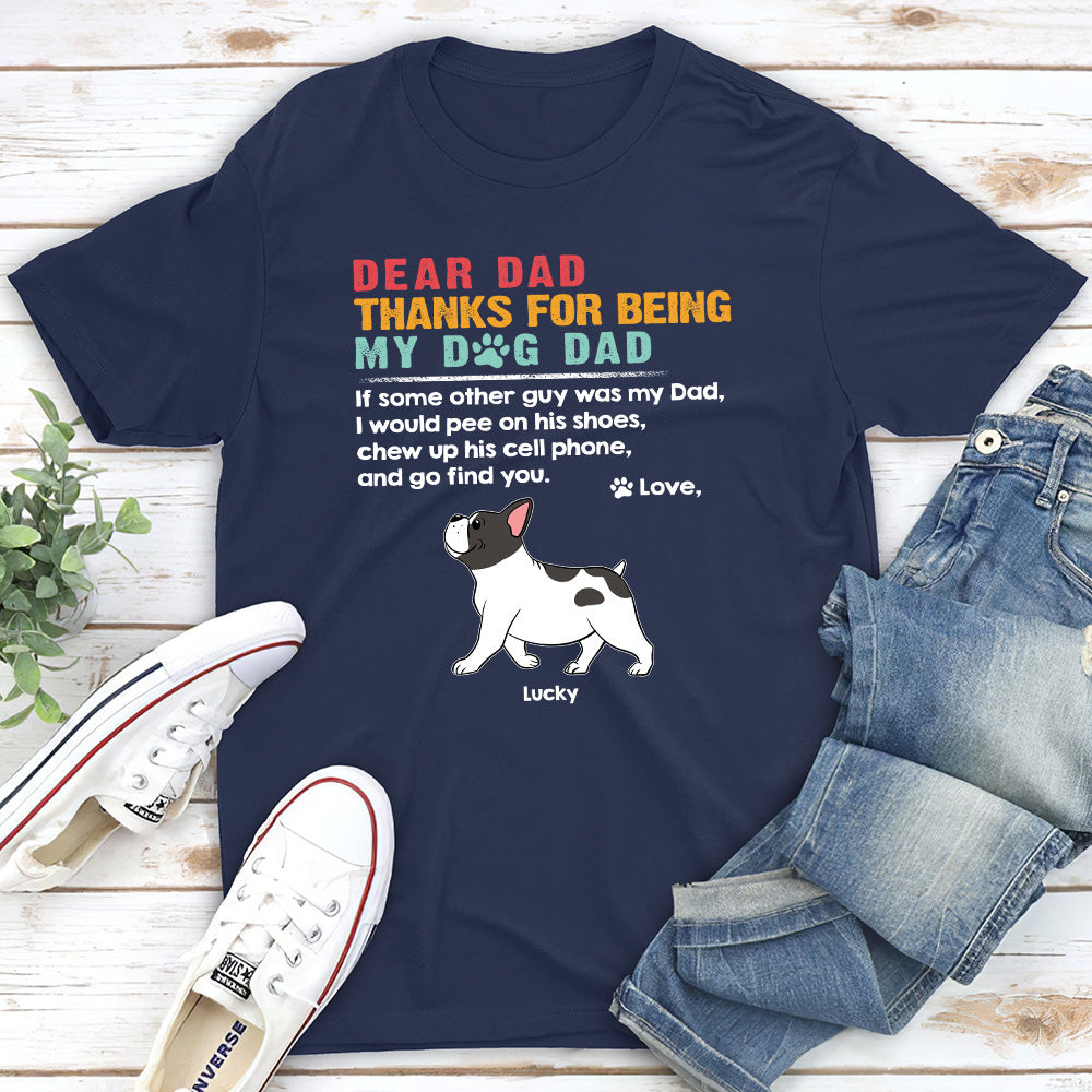Dear Dad Mom Mum - Personalized Custom Unisex 5.3 oz T-shirt for Pet Lovers