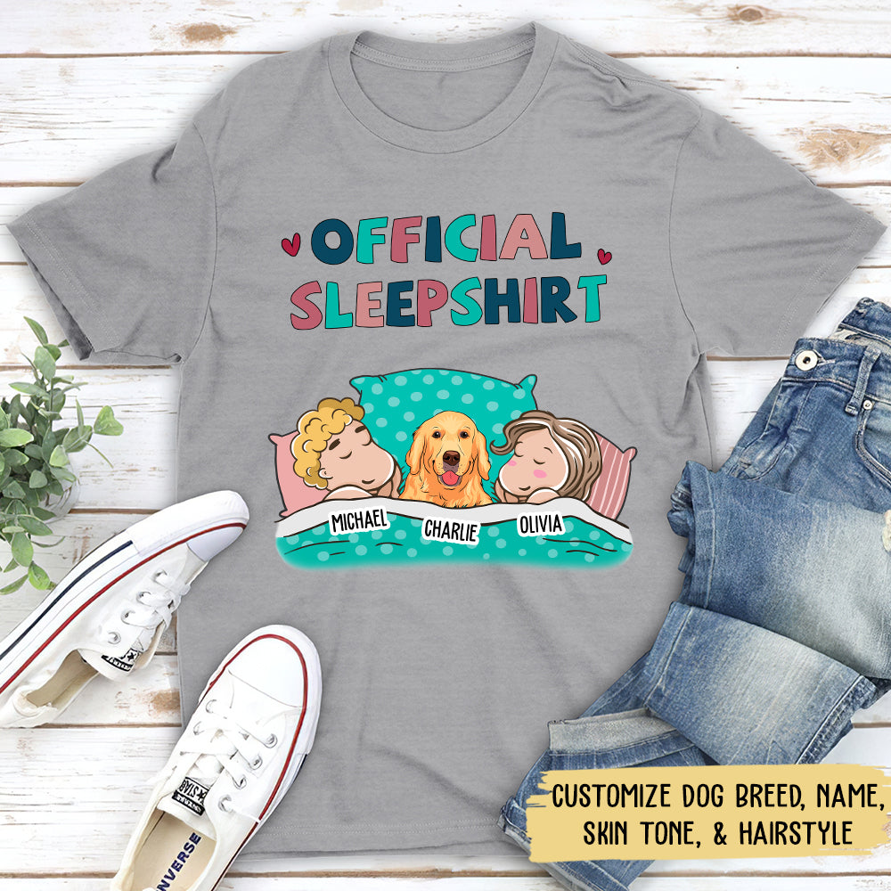 Personalized Custom Unisex Pet Sleepshirt T-shirt for Couples - 5.3 oz