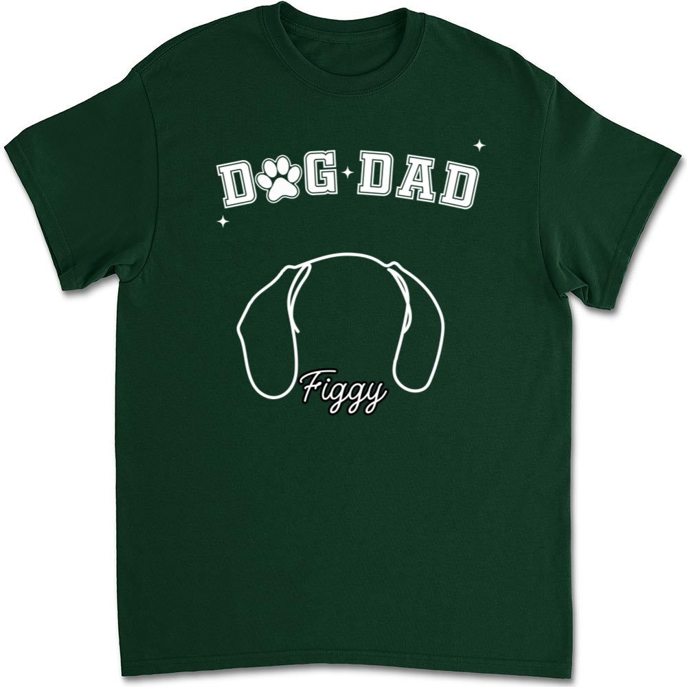 Dog Dad Mom Line - Personalized Custom Unisex 5.3 oz T-shirt for Pet Lovers