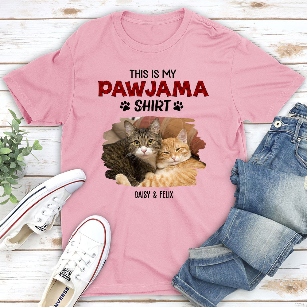 New Style Personalized Custom Unisex Cat Pawjama Photo T-Shirt
