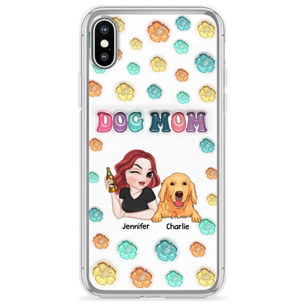 Dog Mom Summer: Exclusive Personalized Custom 3D Inflated Effect Phone Case for Stylish Protection