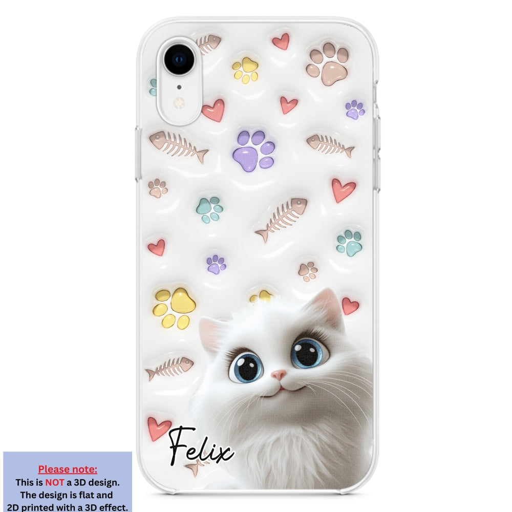Adorable Baby Cat - Customizable 3D Inflated Effect Personalized Phone Case