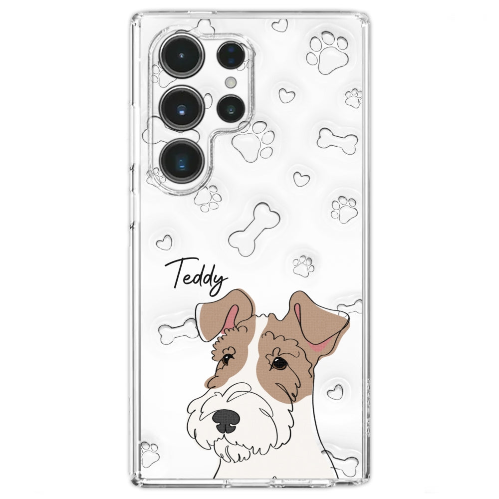 Dog Line - Exclusively Personalized Custom 3D Inflated Effect Phone Case for a Fashionable Look