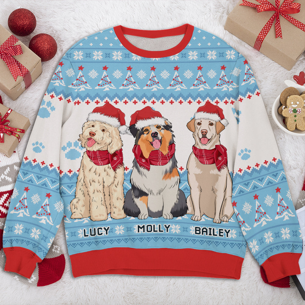 Snow Dogs - Exclusive Personalized Custom All-Over-Print Unisex Sweatshirt for Dog Lovers