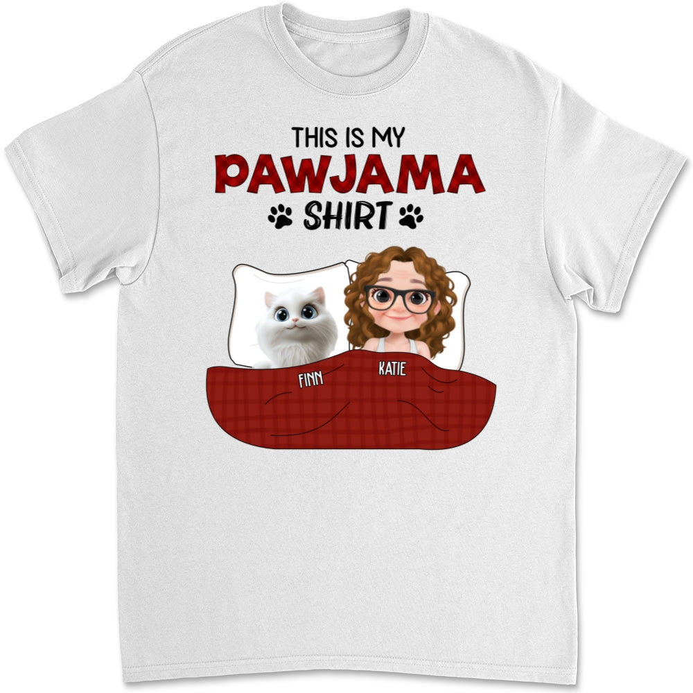 New Style Cat Pawjama Personalized Custom Unisex 5.3 oz T-Shirt - A Must-Have for Pet Lovers