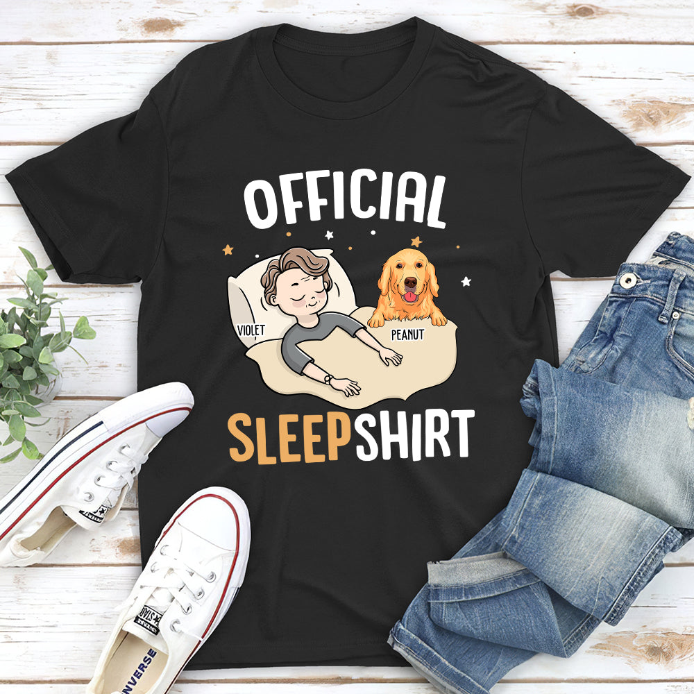 Personalized Custom Unisex Sleep T-shirt - Ideal Gift for Pet Lovers
