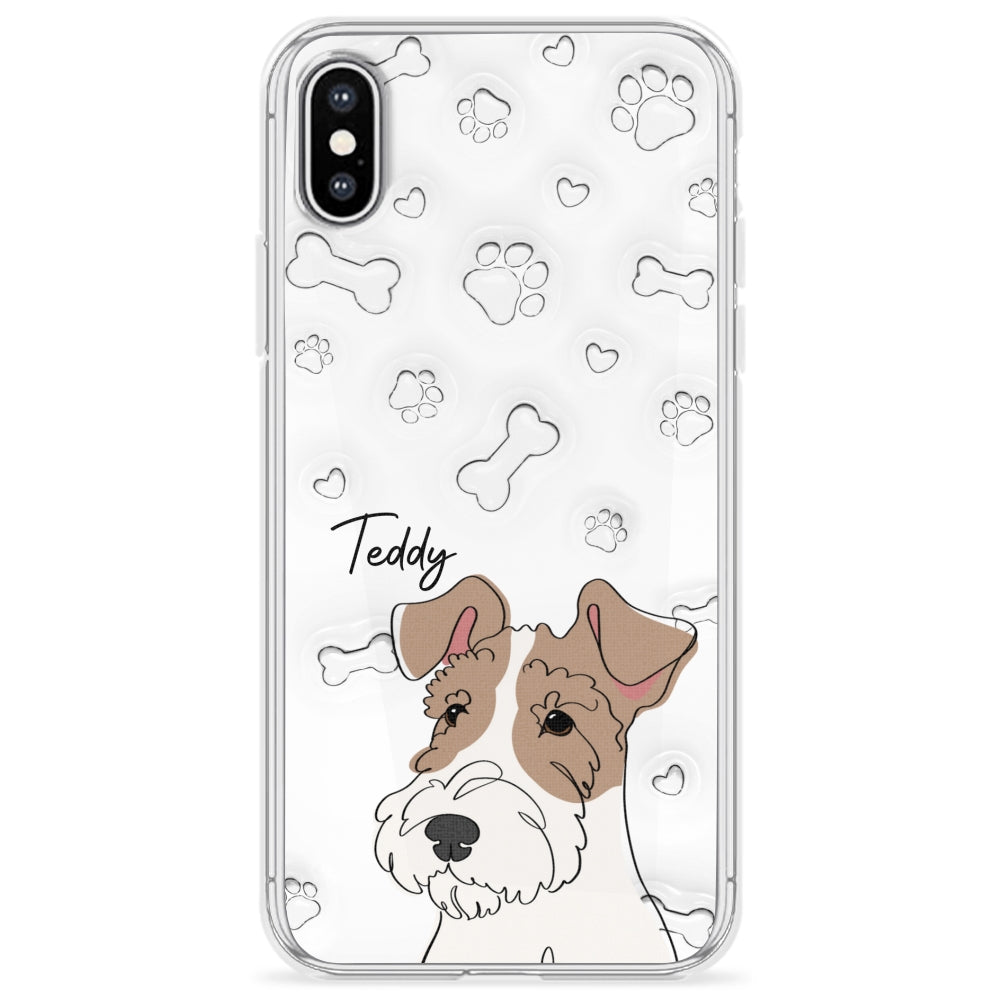 Dog Line - Exclusively Personalized Custom 3D Inflated Effect Phone Case for a Fashionable Look