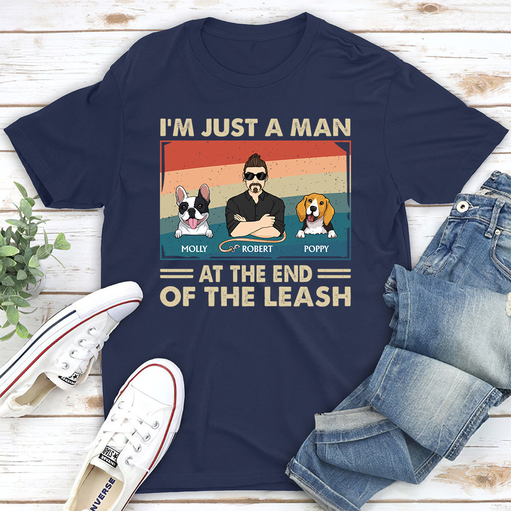 Dog Dad Personalized Custom Unisex Heavy Cotton 5.3 oz The Leash T-shirt