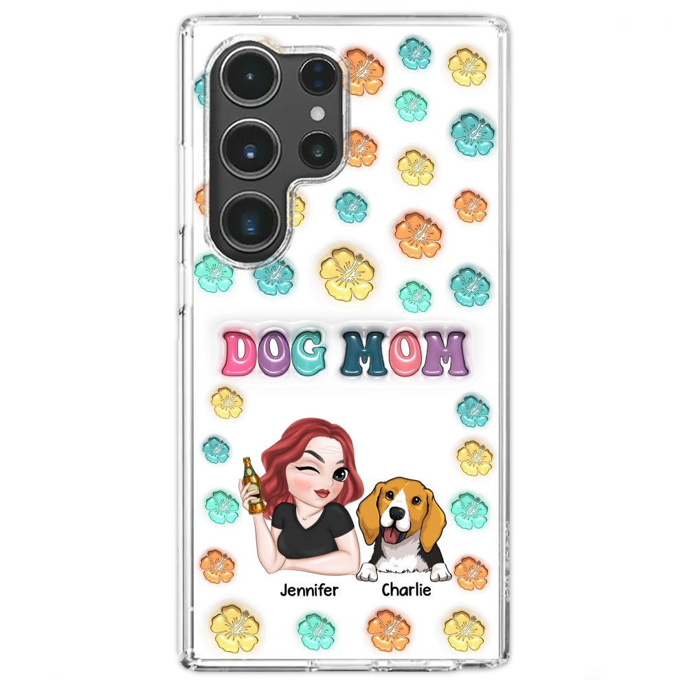 Dog Mom Summer: Exclusive Personalized Custom 3D Inflated Effect Phone Case for Stylish Protection