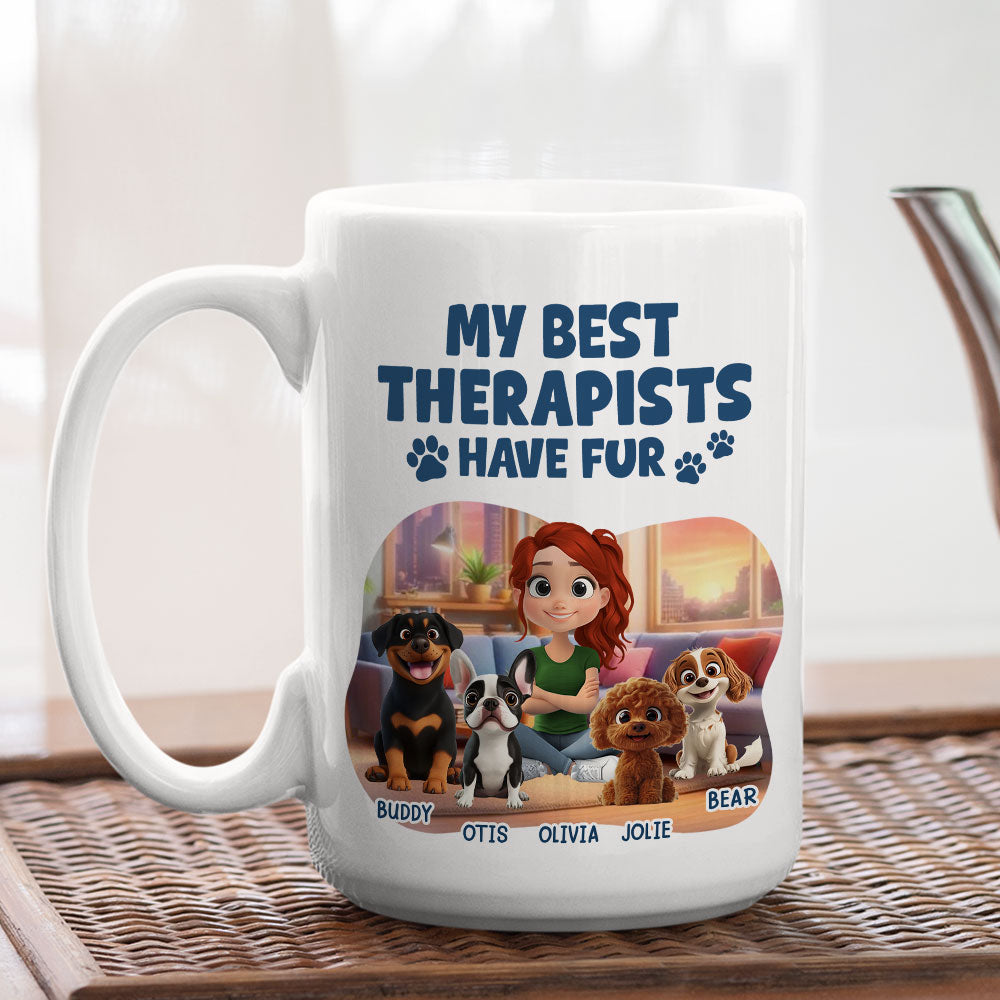 Best Therapist Has Fur - Premium Personalized Custom Coffee Mug for All Beverages