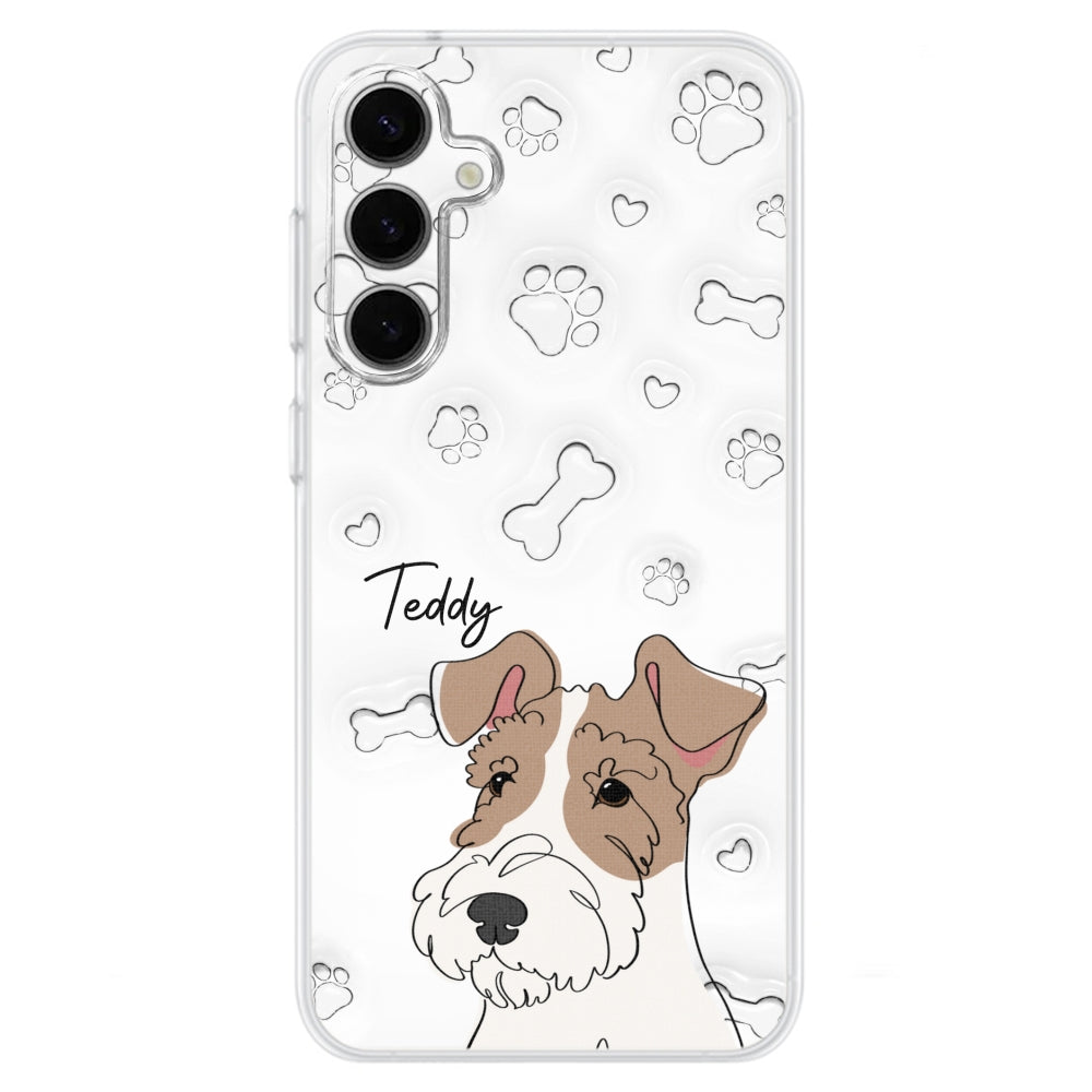 Dog Line - Exclusively Personalized Custom 3D Inflated Effect Phone Case for a Fashionable Look