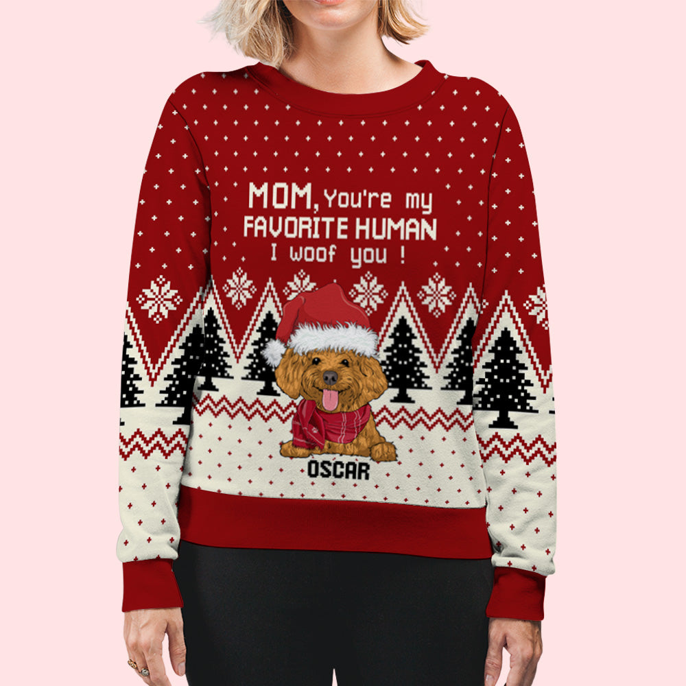 Dog Lovers' Favorite Personalized Custom All-Over-Print Unisex Sweatshirt