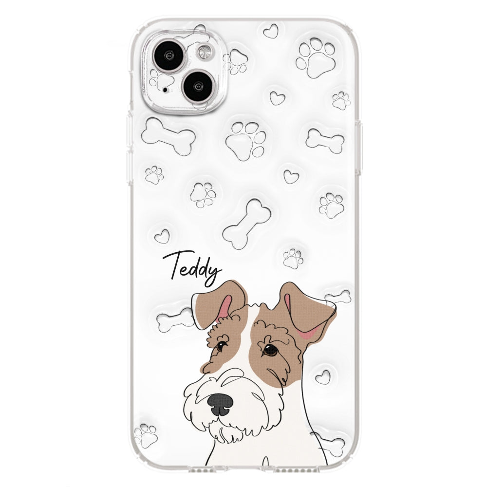 Dog Line - Exclusively Personalized Custom 3D Inflated Effect Phone Case for a Fashionable Look