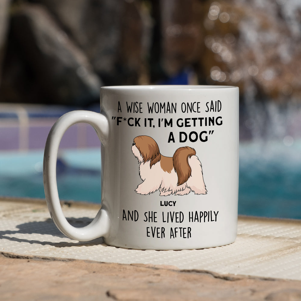 A Wise Woman - Personalized Custom Ceramic Coffee Mug for Pet Lovers