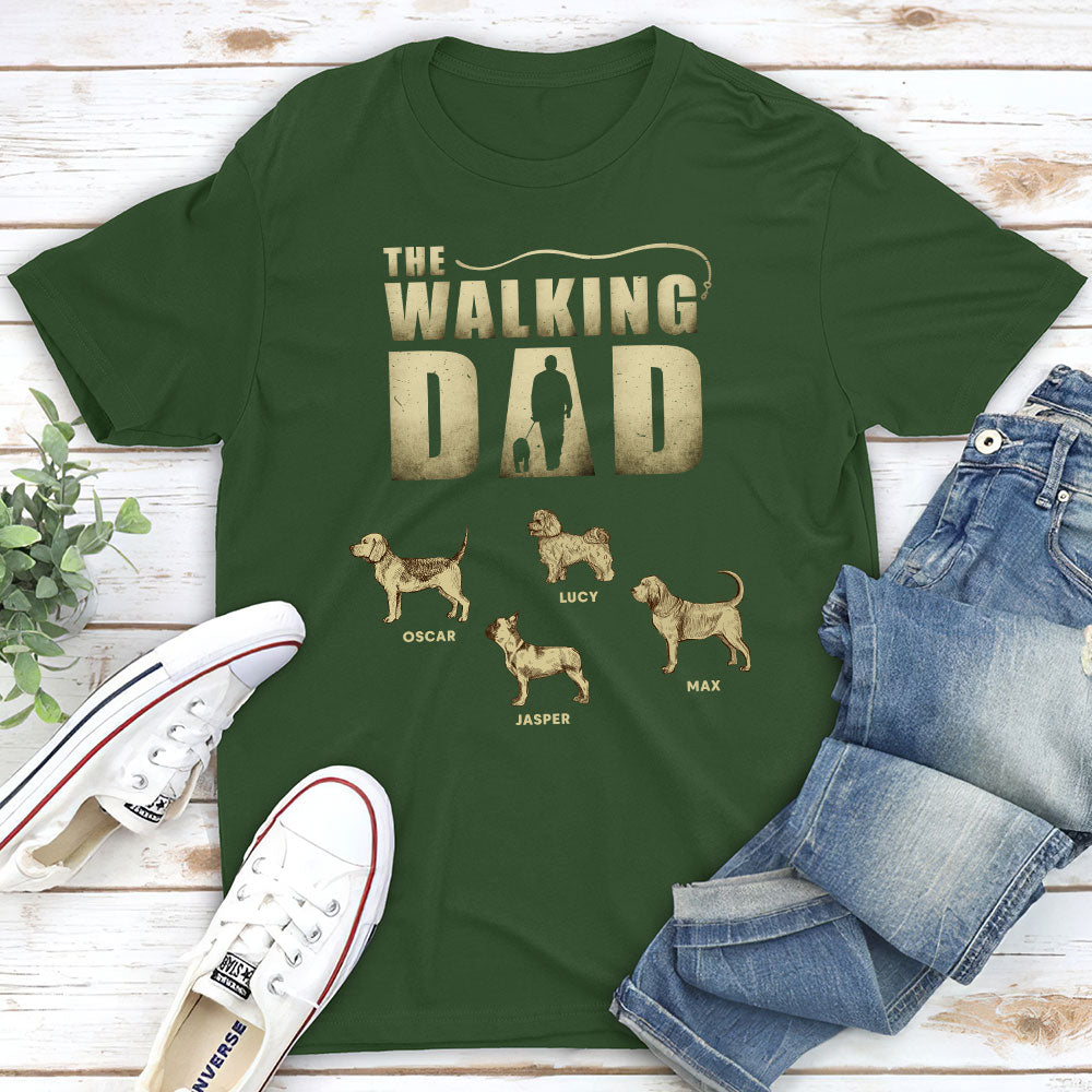 Walking Dad Vintage - Personalized Custom Unisex T-shirt for Pet Lovers