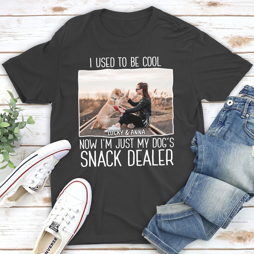 Just A Snack Dealer 2 Photo - Personalized Custom Unisex 5.3 oz T-shirt for Pet Lovers