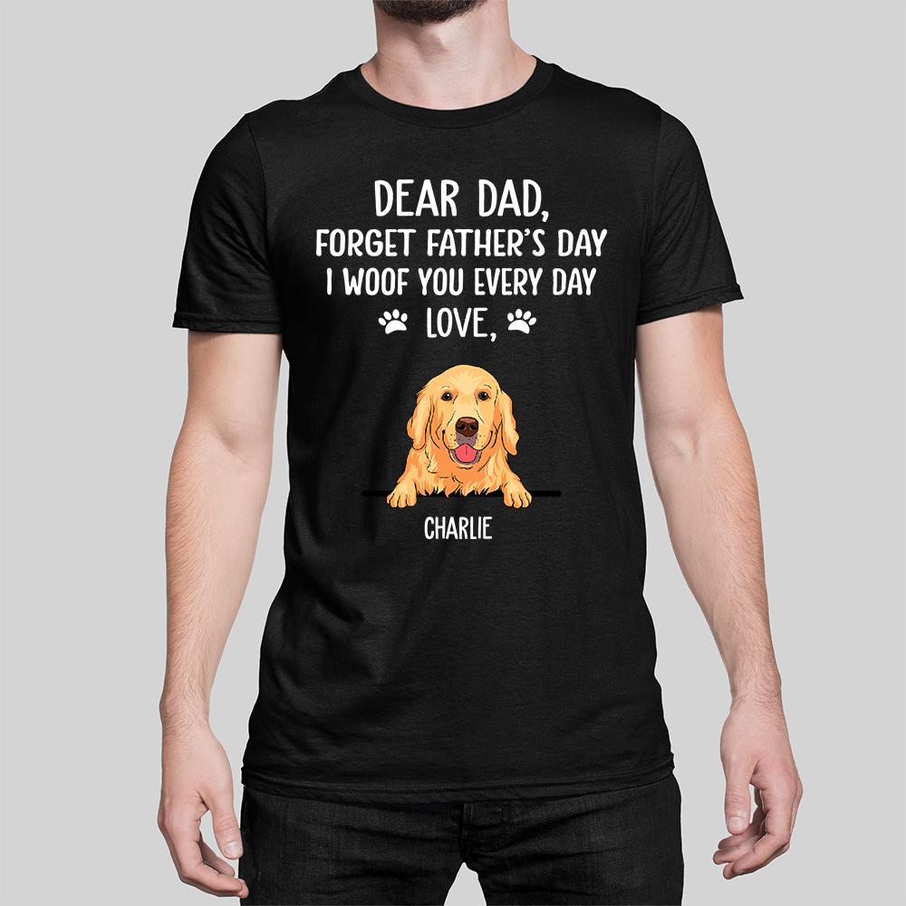 I Woof You Dog Dad - Exclusive Personalized Custom Premium Unisex Cotton Blend T-shirt for Pet Lovers