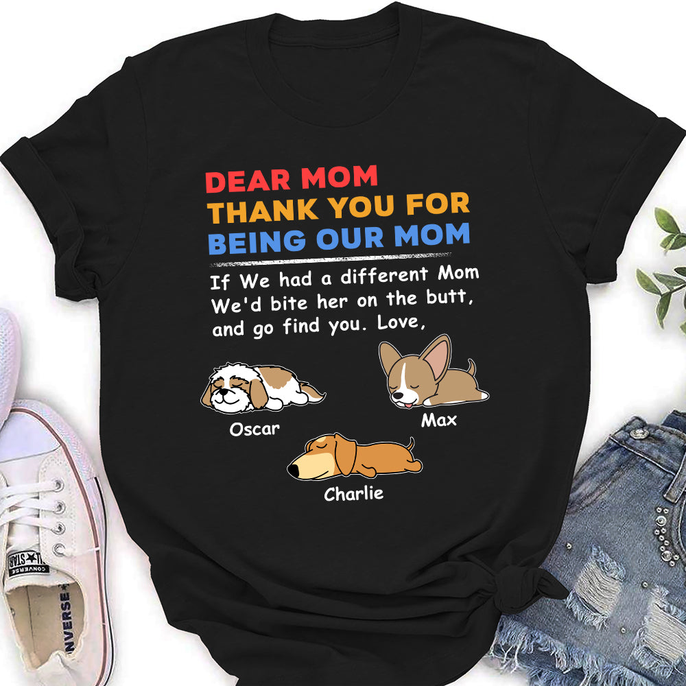 Bite The Butt 2 - Customizable Personalized Women's T-shirt for Pet Lovers