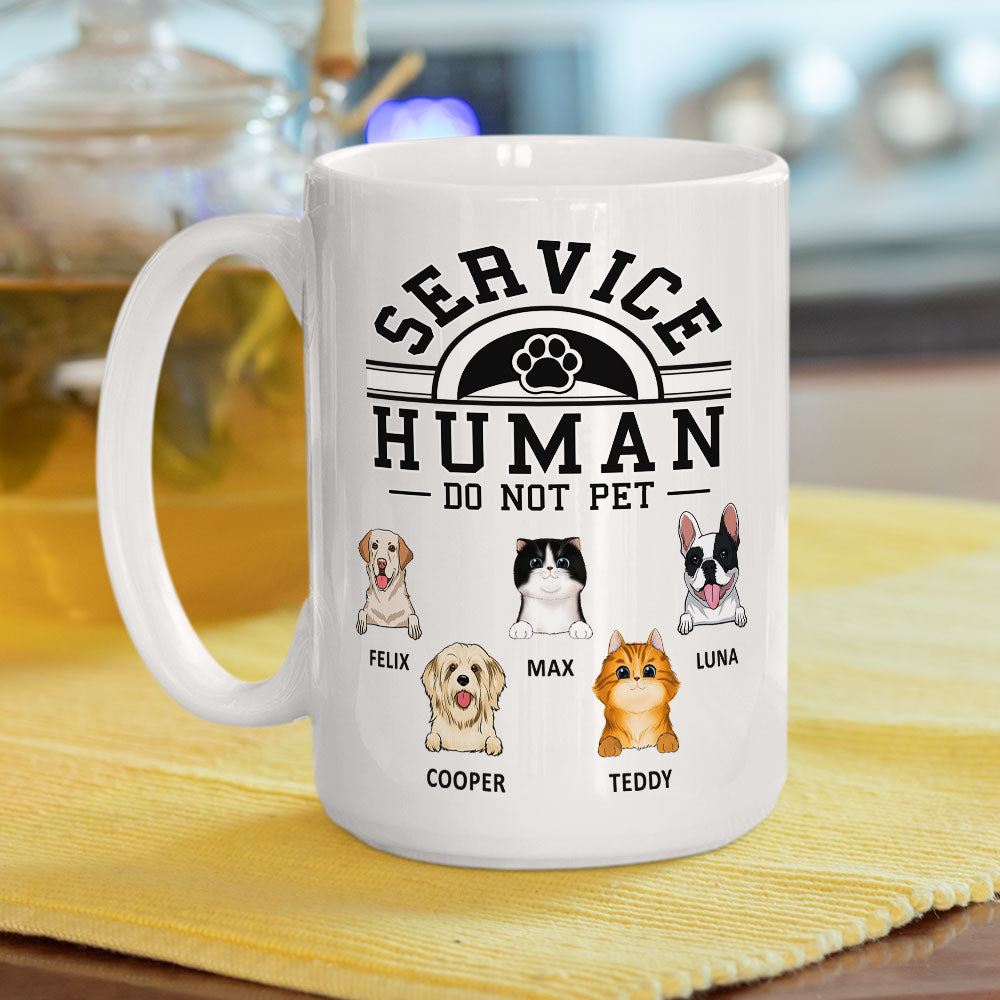 Personalized Custom Pet Service Human Logo Coffee Mug - Ideal Gift for Pet Lovers